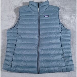 Patagonia Down Sweater Vest Mens 2XL XXL Green Goose Down Puffer Jacket